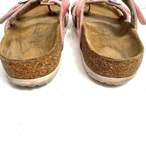Birkenstock Mayari Pink Snakeskin Sandals Comfort Shoes Size EU 37/ US 6.5 - Picture 5 of 9
